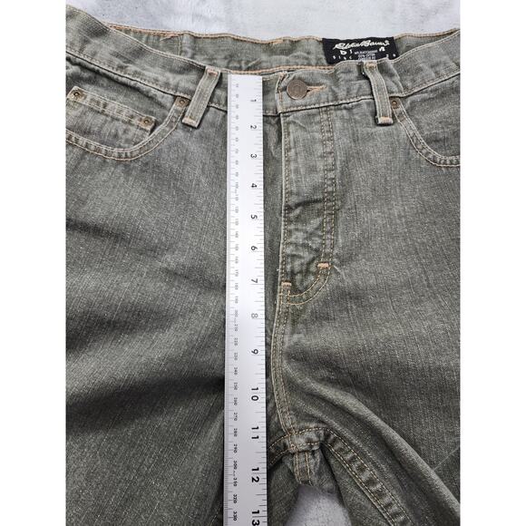 Vintage Eddie Bauer High Rise Relaxed Fit Tapered Leg Jeans Size 10 Green Denim - Picture 13 of 16